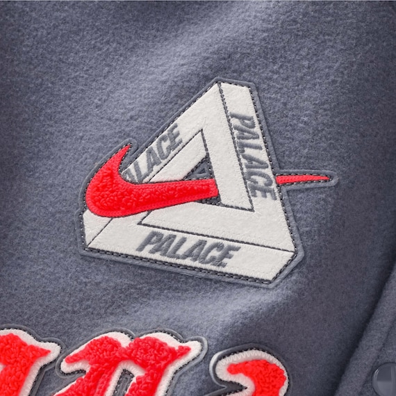 England Nike x Palace Varsity Jacket - Cool Grey
